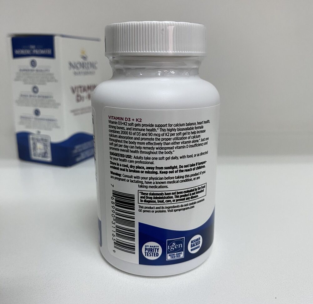 Nordic Naturals Vitamina D3 + K2 Sabor Naranja - Imagen 4
