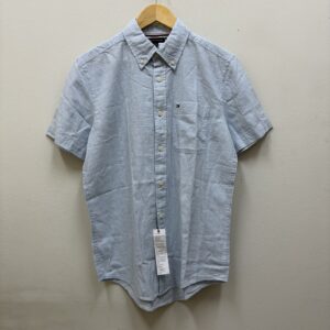 Camisa Tommy Hilfiger Celeste Claro Manga Corta - S