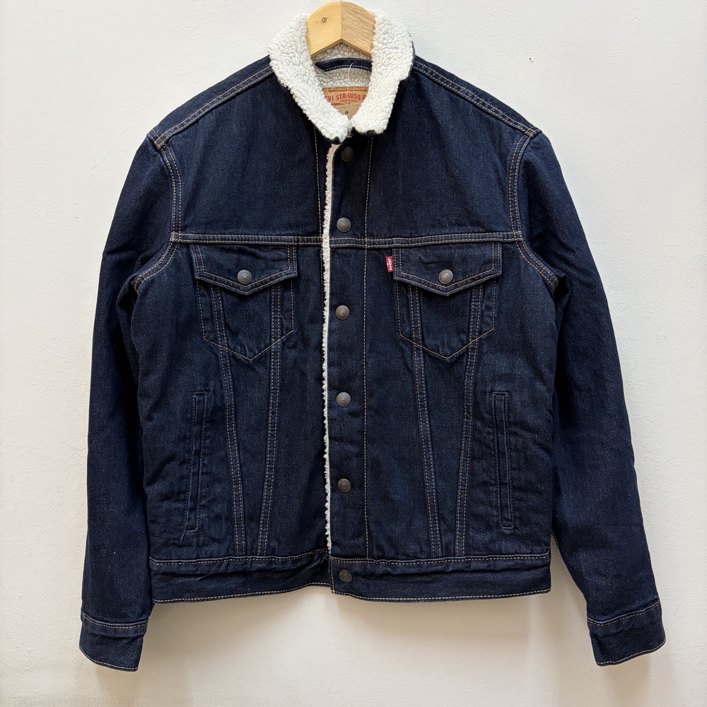 Levi’s Sherpa Trucker III Casaca Jeans Hombre -S Azul