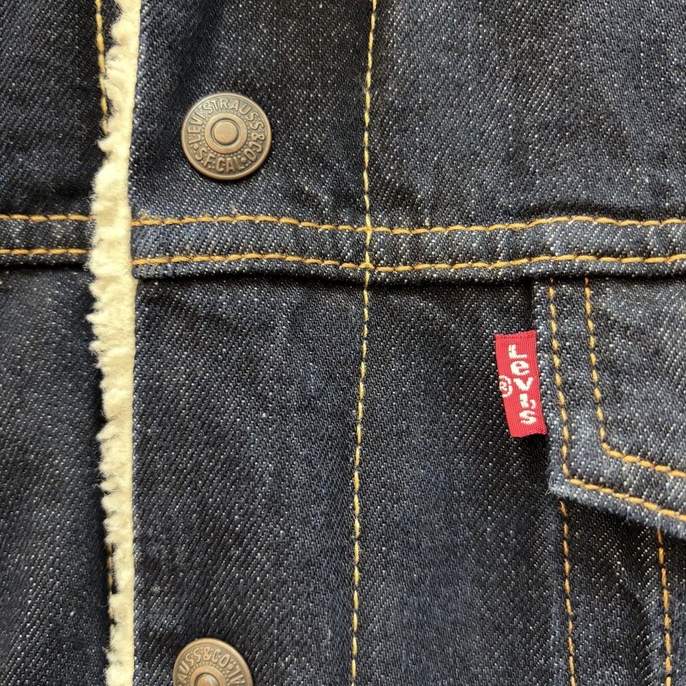 Levi’s Sherpa Trucker III Casaca Jeans Hombre -S Azul - Imagen 4