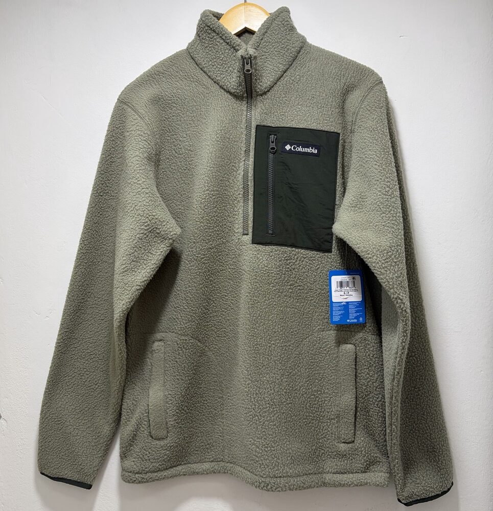 Columbia Polar Jasper Ridge Pebbled Half Zip Verde