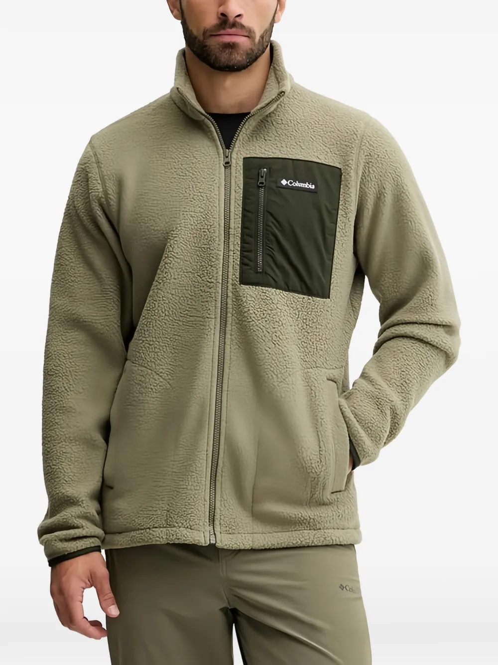 Columbia Polar Jasper Ridge Pebbled Half Zip Verde - Imagen 6