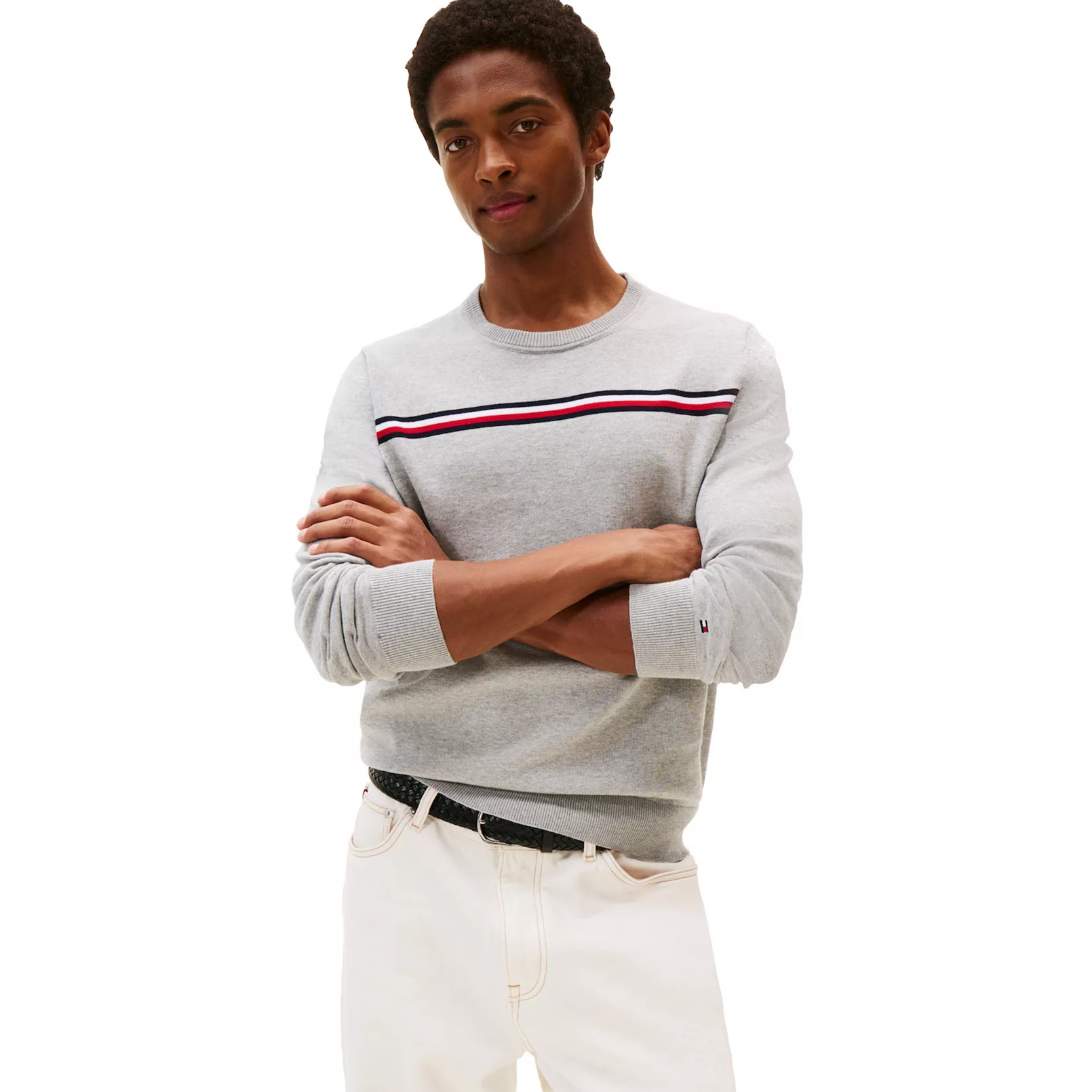 Tommy Hilfiger Chest Stripe Sweater-M - Imagen 5