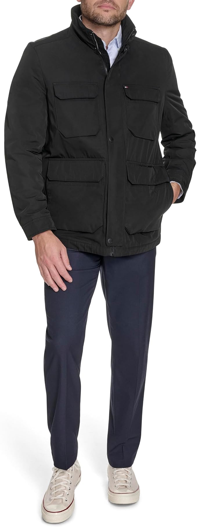 Casaca Tommy Hilfiger Sin Capucha Cuatro Bolsillos - M - Imagen 10